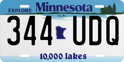 MN license plate 344UDQ