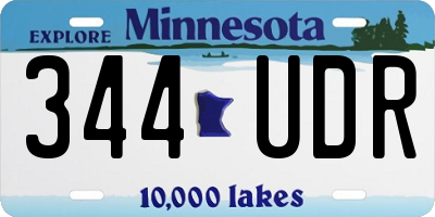 MN license plate 344UDR