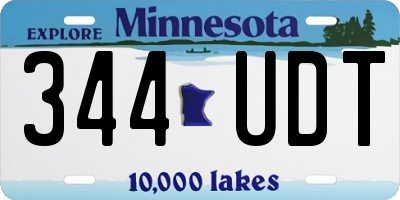 MN license plate 344UDT