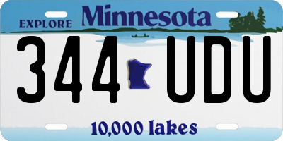 MN license plate 344UDU