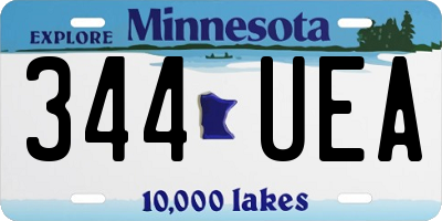 MN license plate 344UEA