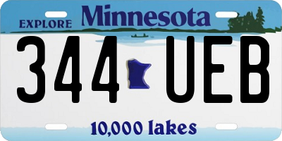 MN license plate 344UEB