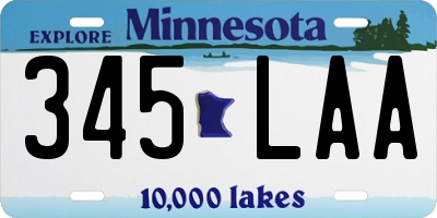 MN license plate 345LAA