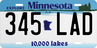 MN license plate 345LAD