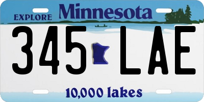 MN license plate 345LAE