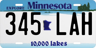 MN license plate 345LAH