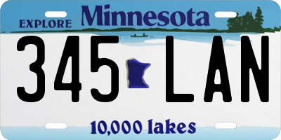 MN license plate 345LAN