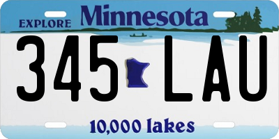 MN license plate 345LAU