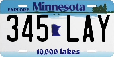 MN license plate 345LAY