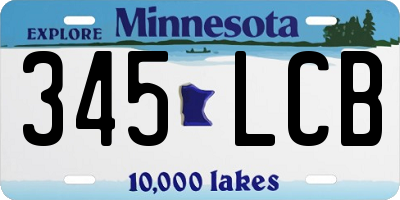 MN license plate 345LCB