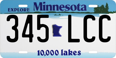 MN license plate 345LCC