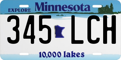 MN license plate 345LCH