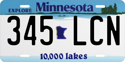 MN license plate 345LCN