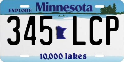 MN license plate 345LCP