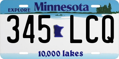 MN license plate 345LCQ