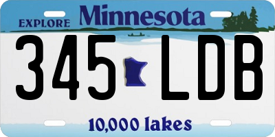 MN license plate 345LDB