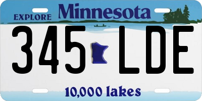 MN license plate 345LDE