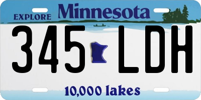MN license plate 345LDH