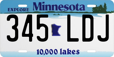 MN license plate 345LDJ