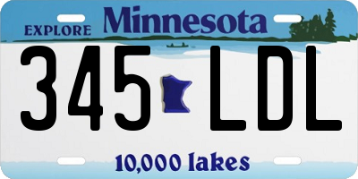 MN license plate 345LDL