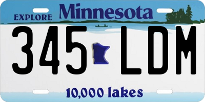 MN license plate 345LDM