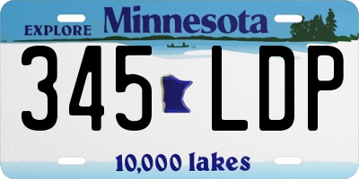 MN license plate 345LDP