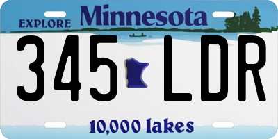 MN license plate 345LDR