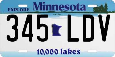 MN license plate 345LDV