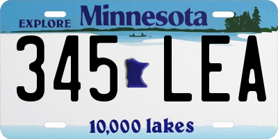 MN license plate 345LEA