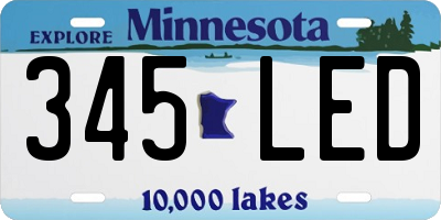 MN license plate 345LED