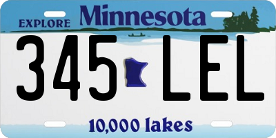 MN license plate 345LEL