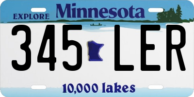 MN license plate 345LER