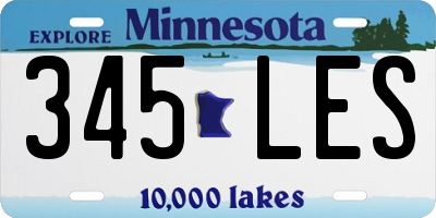 MN license plate 345LES