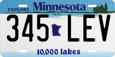 MN license plate 345LEV