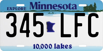 MN license plate 345LFC