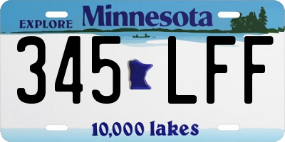 MN license plate 345LFF
