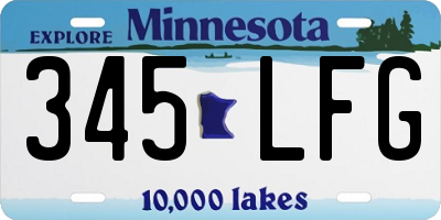 MN license plate 345LFG