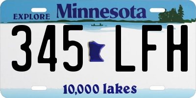 MN license plate 345LFH