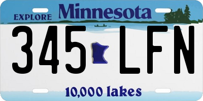 MN license plate 345LFN