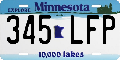 MN license plate 345LFP
