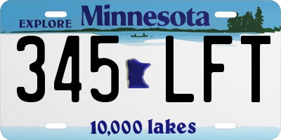 MN license plate 345LFT