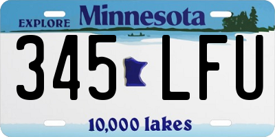 MN license plate 345LFU