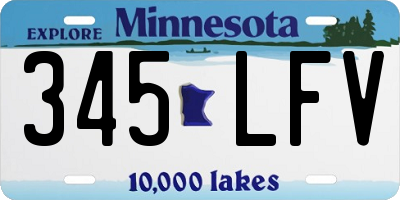 MN license plate 345LFV