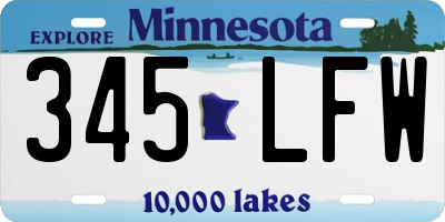 MN license plate 345LFW