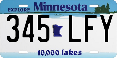 MN license plate 345LFY