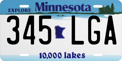 MN license plate 345LGA