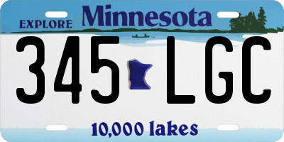 MN license plate 345LGC