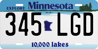 MN license plate 345LGD