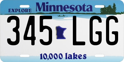 MN license plate 345LGG