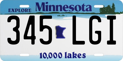 MN license plate 345LGI